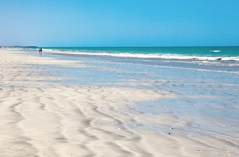 Stranden ved Broome i Western Australia