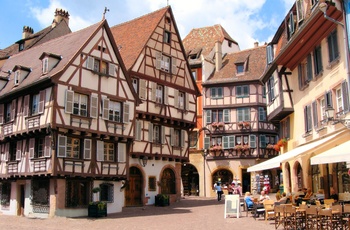 Bindingsværkshuse i byen Colmar - Alsace