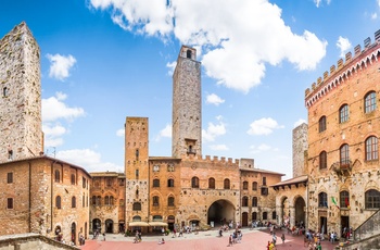 Torvet i i San Gimignano, Toscana