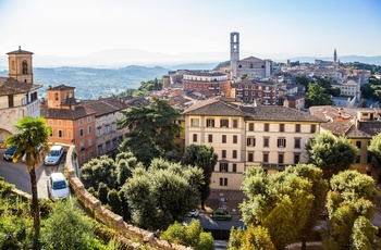 Udsigt til byen Perugia der er hovedstad i Umbrien