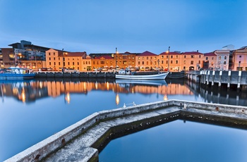 Havnekant i Hobart i Tasmanien