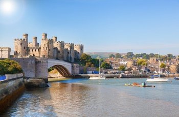 Conwy Castle - middelalderlig fæstning i Conwy - Wales