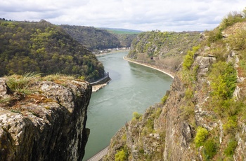 Loreley / Lorelei, en stor klippe ved floden Rhinen, Tyskland