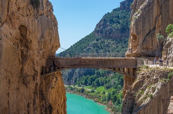 El Caminito del Rey i Andalusien - bro over kløft