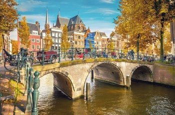 Efterårsstemning ved kanalerne i Amsterdam