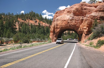 Kør igennem klippeformationer i Bryce Canyon