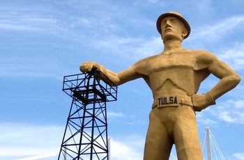Monumentet Golden Driller i Tulsa - Oklahoma