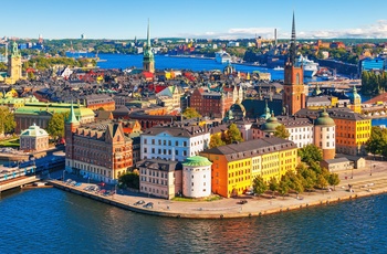 Udsigt til Gamla Stan i Stockholm, Sverige