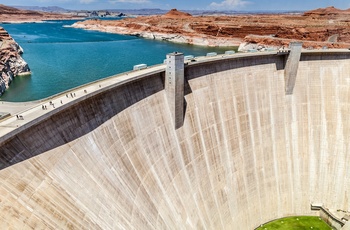 Glen Canyon dæmning ved Colorado-floden i det vestlige USA