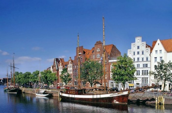 Hansestaden Lübeck i Nordtyskland