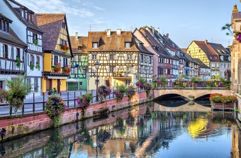 Bindingsværkshuse i byen Colmar - Alsace