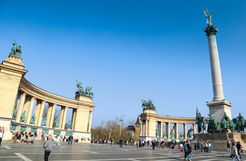 Heroes Square i Budapest - Ungarn