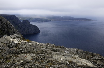 Knivskjellodden ved Nordkap - vejret kan være omskifteligt på disse kanter