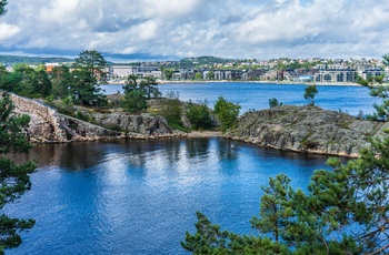 Skærgårdslandskab nær Kristiansand i Norge