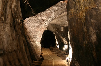 Minegang i sølvminen i Kongsberg - Norge