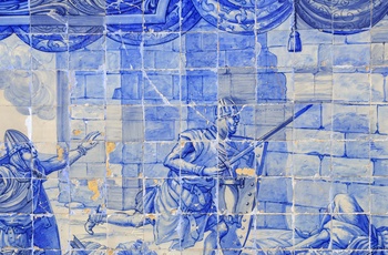 Dekorative kakkel der viser en kampscene, Lissabon
