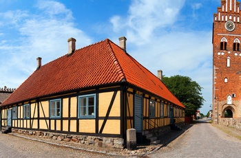 Bindingsværkshus i Åhus, Sverige