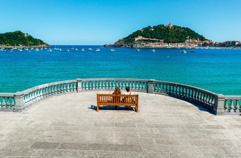 San Sebastian i Baskerlandet i det nordlige Spanien - Cocha strandpromenaden