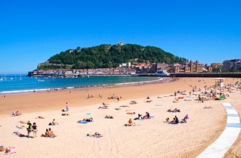 San Sebastian i Baskerlandet i det nordlige Spanien - den skønne strand