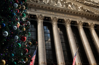 Jul i New York City - juletræ ved NYSE