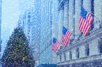Jul i New York City - juletræ ved NYSE