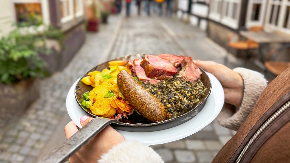 Grønkål med pølse